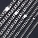 Men's Jewelry Six Sided Polished Cuban Chain Necklace Jewelry Stainless Steel Double Sided Snap Simple Plain Chain High End_ipsvogv.com