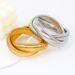 Women's Jewelry Simple Stainless Steel Elastic Double Ring Bracelet Snake Shaped Titanium Steel Bracelet K Gold Electroplated Jewelry_ipsvogv.com
