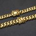Men's Jewelry 10/12/14/16/18/20/22mm Real Gold Electroplated Copper Large Cuban Chain Butterfly Buckle Bracelet Jewelry_ipsvogv.com