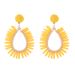 1 Pair Retro Roman Style Round Oval Beaded Braid Alloy Raffia Drop Earrings_ipsvogv.com