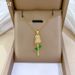 Green 【 】 Leaf Rose Light Luxury Charm Gorgeous Full Diamond Necklace Women's Versatile Clavicle Chain Titanium Steel 【 】_ipsvogv.com