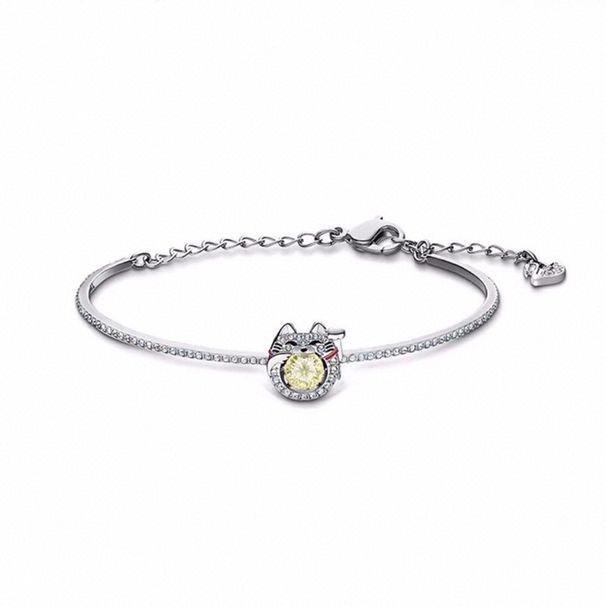 Beating Heart Lucky Cat Bracelet Female Elements Crystal Chinchilla Bracelet Female_ipsvogv.com