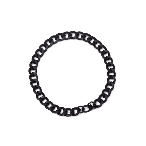 Stainless NK Men's Fashion Hip-Hop Cuban Unisex Punk Style Chain Basic Titanium Steel Bracelet_ipsvogv.com