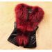 Women's Clothing Adult Vest Fox Fur Collar Pu Vest_ipsvogv.com