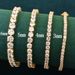 Hip Hop Jewelry Copper Inlaid Zircon Tennis Chain Single Row Bracelet Fashion Trendy Hand Accessories_ipsvogv.com