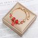 New Panjia Gold Love Beads Colorful Clover Pendant Live Jewelry Bracelet_ipsvogv.com