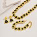 Geometric Jewelry Set - Necklace, Earrings & Bracelet | European & American Style Drop Oil Design | Long Clavicle Chain For Women_ipsvogv.com