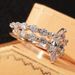 Cao Shi's new ring set fashion high-grade full diamond zircon ring two-piece set jewelry_ipsvogv.com