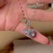 Clear Cold Water Blue Zircon For Women, Light Luxury, High-end, Niche, Collarbone Chain Temperament, Exquisite Full_ipsvogv.com