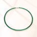 Kérastase Hip-Hop Copper Inlaid Zircon Row Necklace INS Tennis Chain Multiple Specifications Oval 4*6 Colorful_ipsvogv.com