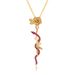 2025 Year Of The Snake Jewelry 14 Curved Snake Micro Inlaid Pendant Necklace Women Chocker Necklace Copper Gold Plated Jewelry_ipsvogv.com