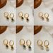 Unisex Copper Plated Diamond Colored Earrings Simple And Fashionable Light Luxury High End Retro Niche Temperament Earrings_ipsvogv.com