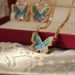Enamel Butterfly Dreamy And Dynamic Gradient Blue Necklace, Women's Instagram Style, Niche Temperament, High-end_ipsvogv.com