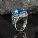 Hecheng Fashion Simple Square Diamond Gold Plated Inlaid Ring For Men_ipsvogv.com