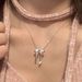 S Brushed Ribbon Pure Silver Necklace Casual And Lively Bowknot Design Personality_ipsvogv.com