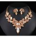 Women's necklaces, earrings, luxurious crystal banquet dress accessories_ipsvogv.com