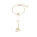 Women’s Jewelry Set Fashion White Shell Inlaid Butterfly Stainless Steel Finger Chain Set Personality Popular Gold Plated Jewelry_ipsvogv.com