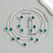 Light luxury style laid necklace set for women, simple double-layer design, emerald earrgs, versatile collarbone_ipsvogv.com