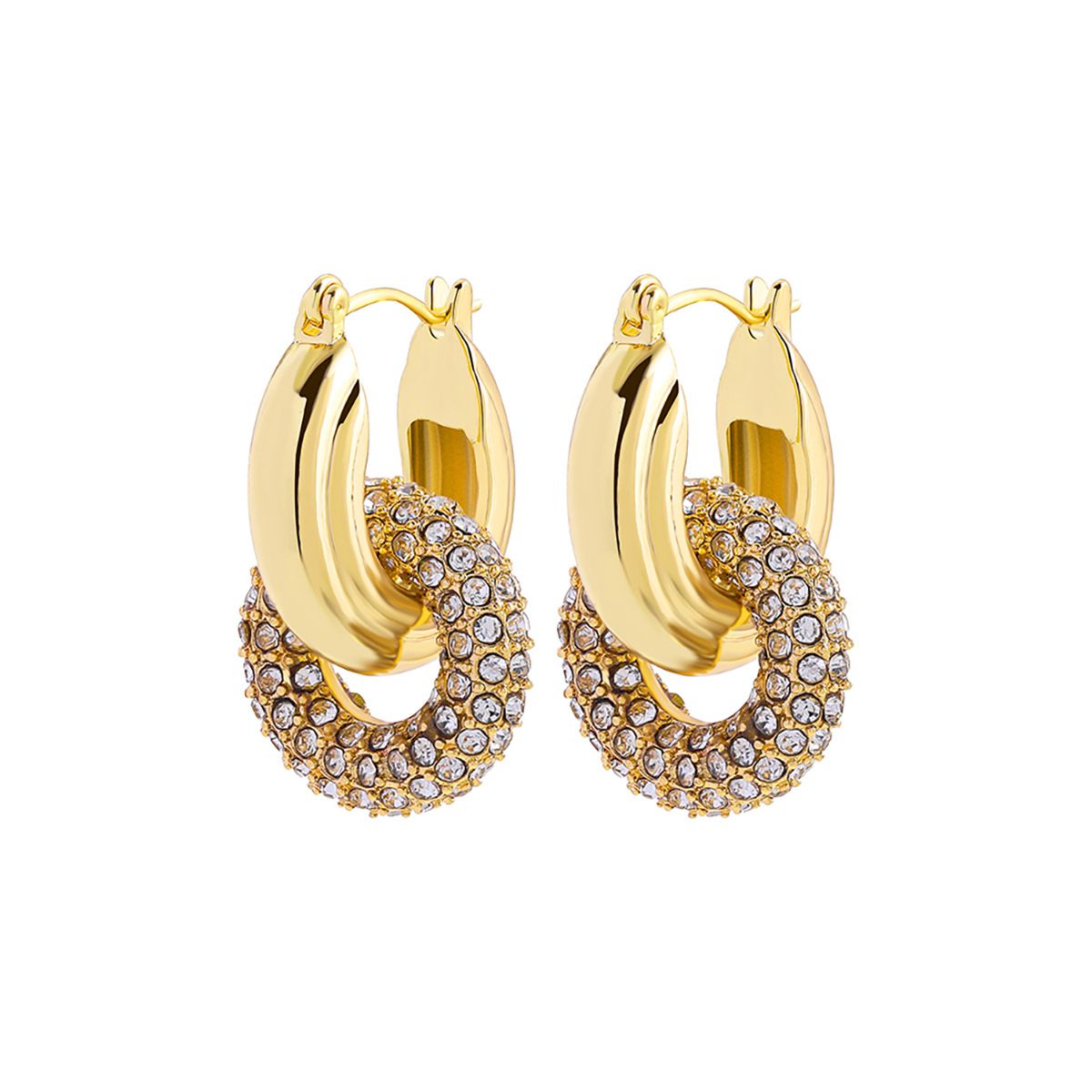 Women’s Jewelry Set Fashion Copper Full Diamond Sparkling Diamond Earrings Detachable And Versatile Wearing Methods Fashionable And Versatile Ladies_ipsvogv.com
