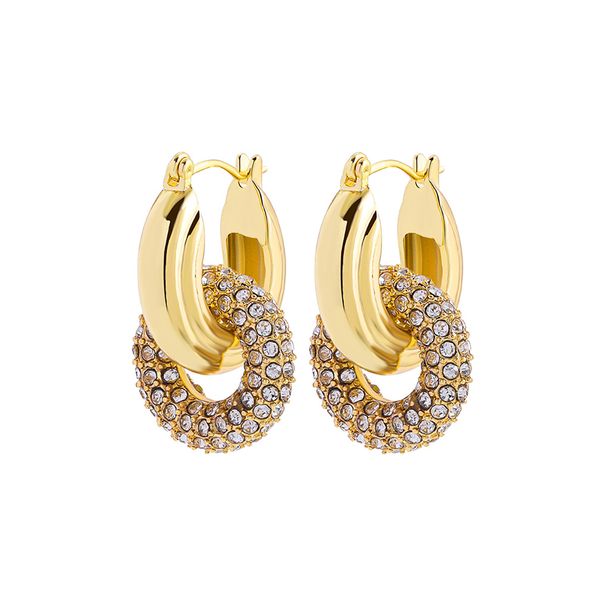 Women’s Jewelry Set Fashion Copper Full Diamond Sparkling Diamond Earrings Detachable And Versatile Wearing Methods Fashionable And Versatile Ladies_ipsvogv.com