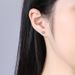 50 Cent Moissanite Pure Silver Ear Nail 1 Carat Four Claw Single Diamond Pair for Men and Women D Color_ipsvogv.com