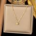 Stainless Diamond Shaped Heart-shaped Necklace With Spliced Metal Small Peach Heart Necklace, Women's Short Fashion,_ipsvogv.com