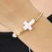 Bohemian Style Shell Cross Crystal Bracelet Simple Versatile Glass Beads Women's Adjustable Bracelet Jewelry_ipsvogv.com