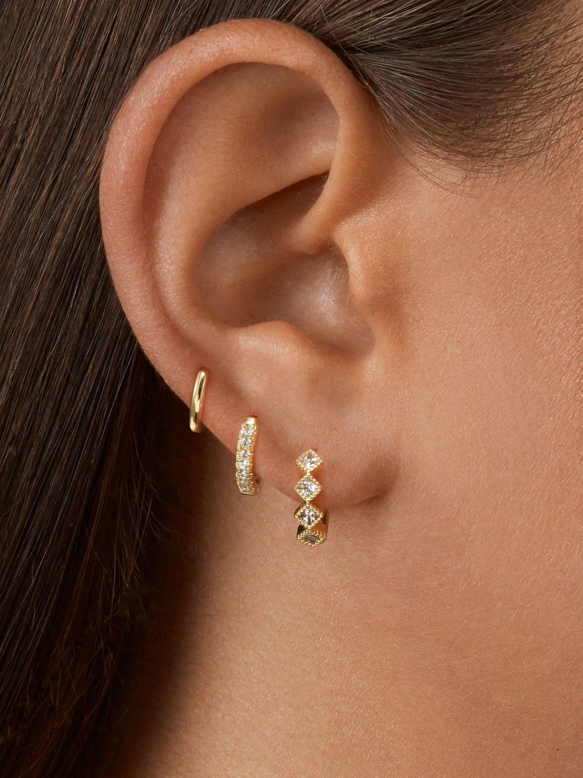 Drop Earrings Real Gold Brass Electroplating Fashionable And Versatile Style Zircon Diamond_ipsvogv.com