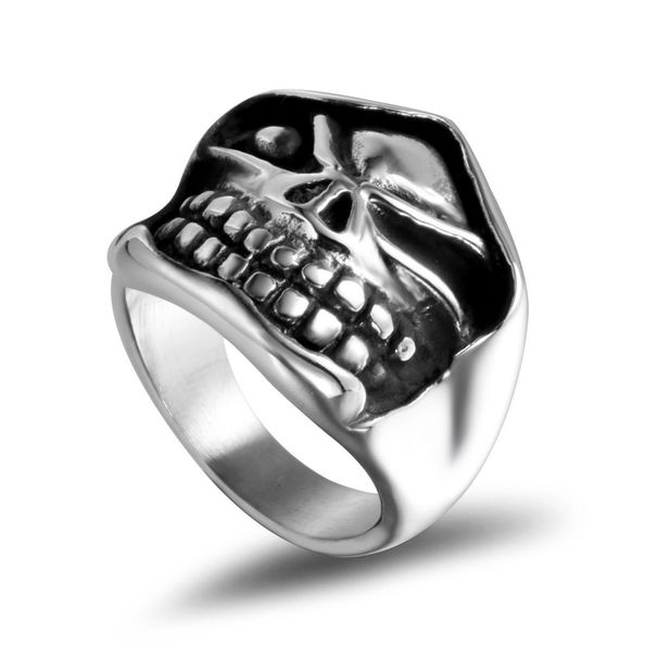 Hip-Hop Retro Punk Skull 304 Stainless Steel Polishing Men's Rings_ipsvogv.com
