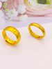Sand Gold Ring Couple In Wedding Color, With Smooth Surface Plated Simulation That Will Not Fade For A Long Time._ipsvogv.com