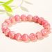 Jingde Jewelry Natural Argentine Pork Red Pattern Stone For Girls Fashion Round Bead Bracelet Gift_ipsvogv.com