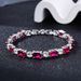 Women's Jewelry Set Fashion Simple And Fashionable Colorful Square Zircon Bracelet Ladies Niche High End Jewelry Spot Multi Color_ipsvogv.com