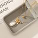 14K Gold Plated Double Layer Butterfly Necklace - Pearl Pendant Stainless Steel Clavicle Chain For Women_ipsvogv.com