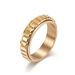 Jewelry gender neutral style rotatable lattice titanium steel ring ring cold niche male and female index finger accessories_ipsvogv.com
