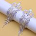 Explosions Tassel Peach Heart Full Diamond Earrings Bohemian Long Women's Earrings earring_ipsvogv.com