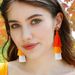 Dopamine colorful lightweight long multi layer tassel earrings high grade handmade DIY woven autumn and winter earrings_ipsvogv.com