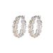 999 Sterling Silver Small Daisy Flower Earrings Women Summer Small Fresh Plain Hoop Earrings_ipsvogv.com