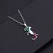 Italian map pendant stainless steel necklace ethnic style female niche design light luxury geometric oil drop jewelry_ipsvogv.com