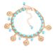 Bohemian Turquoise Beaded Blue Diamond Flower Plate Tassel Combination Feet Chain_ipsvogv.com