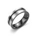 New Titanium Steel Frosted Two Tone For Men's Fashion Versatile Couple Ring_ipsvogv.com