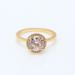 Women's Jewelry White Copper Plated Shine Shining Round Halo Ring Single Stone Ring Couple Light Luxury Gift Temperament_ipsvogv.com