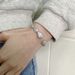 Women's Jewelry Beaded Diamond Studded Teardrop Shaped Open Bracelet French Retro Style Creative Design Advanced Movable Hand Jewelry Bracelet_ipsvogv.com