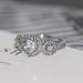 Women's Heart shaped Wedding Rings Zircon Micro inlaid Platinum plated Jewelry_ipsvogv.com