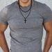 European And American Cross-border Hot-selling Gold Cross Stainless Steel Necklace Men's Personality Hip-hop Versatile Double-layer Stacked Chain_ipsvogv.com