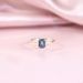 Small Fresh And Simple Ring Square S925 Sterling Silver Inlaid With Natural Colored Gemstones 1 Carat Ring Candy Color_ipsvogv.com