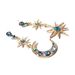 Women’s Jewelry Set Fashion Personality Alloy Diamond Star Moon Asymmetrical EarringsFashion Simple Earrings For Women_ipsvogv.com