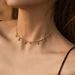 Copper plated K real gold chain minimalist INS style versatile clavicle chain love o shaped chain metal circle texture necklace_ipsvogv.com