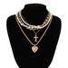 Pearl necklace jewelry autumn and winter clavicle chain cross pendant heavy multi layer choker female_ipsvogv.com