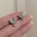 Cao Shi Butterfly Sweet Earrings Female Pearl Inlaid Zircon Jewelry Shining Lady Design Sense_ipsvogv.com