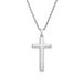 Stainless Steel Fried Dough Twists Snake Bone Cuba Chain Double Cross Pendant Jewelry Titanium Necklace_ipsvogv.com